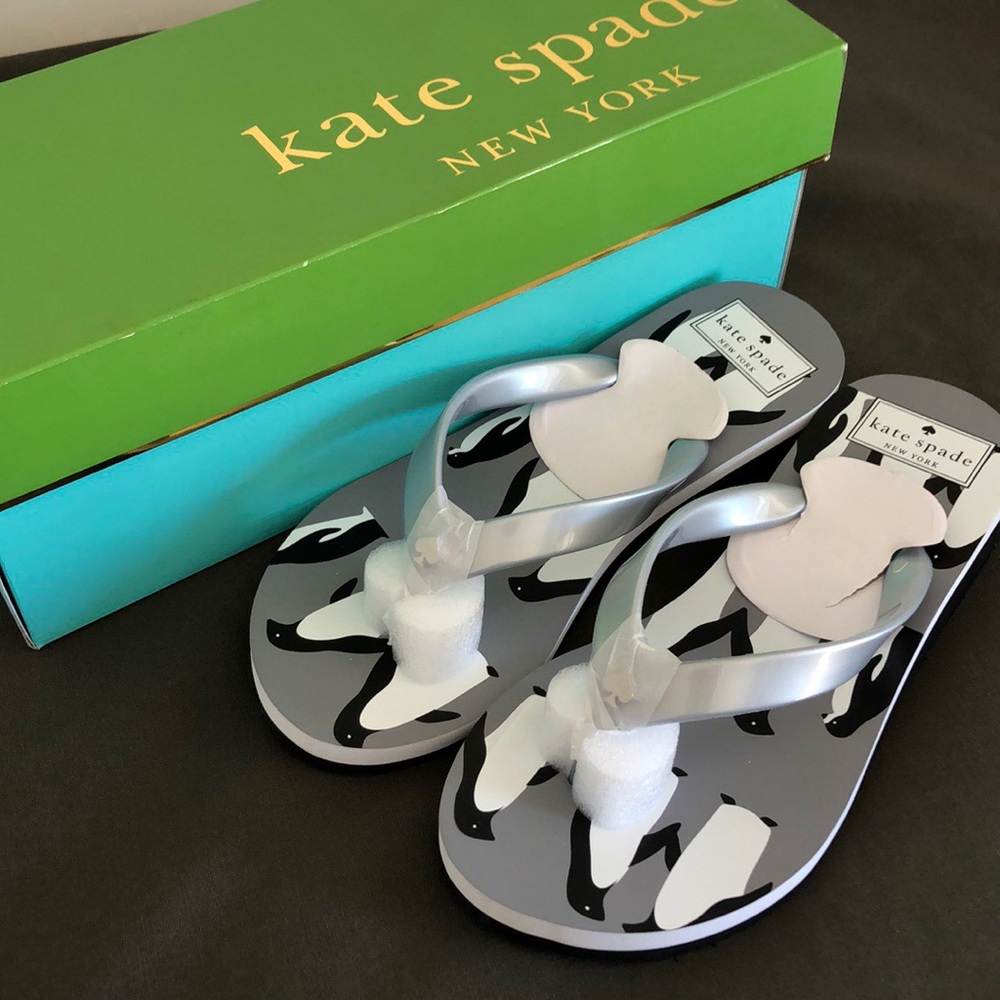 Kate Spade Milli Penguin Wedge Flips Flops